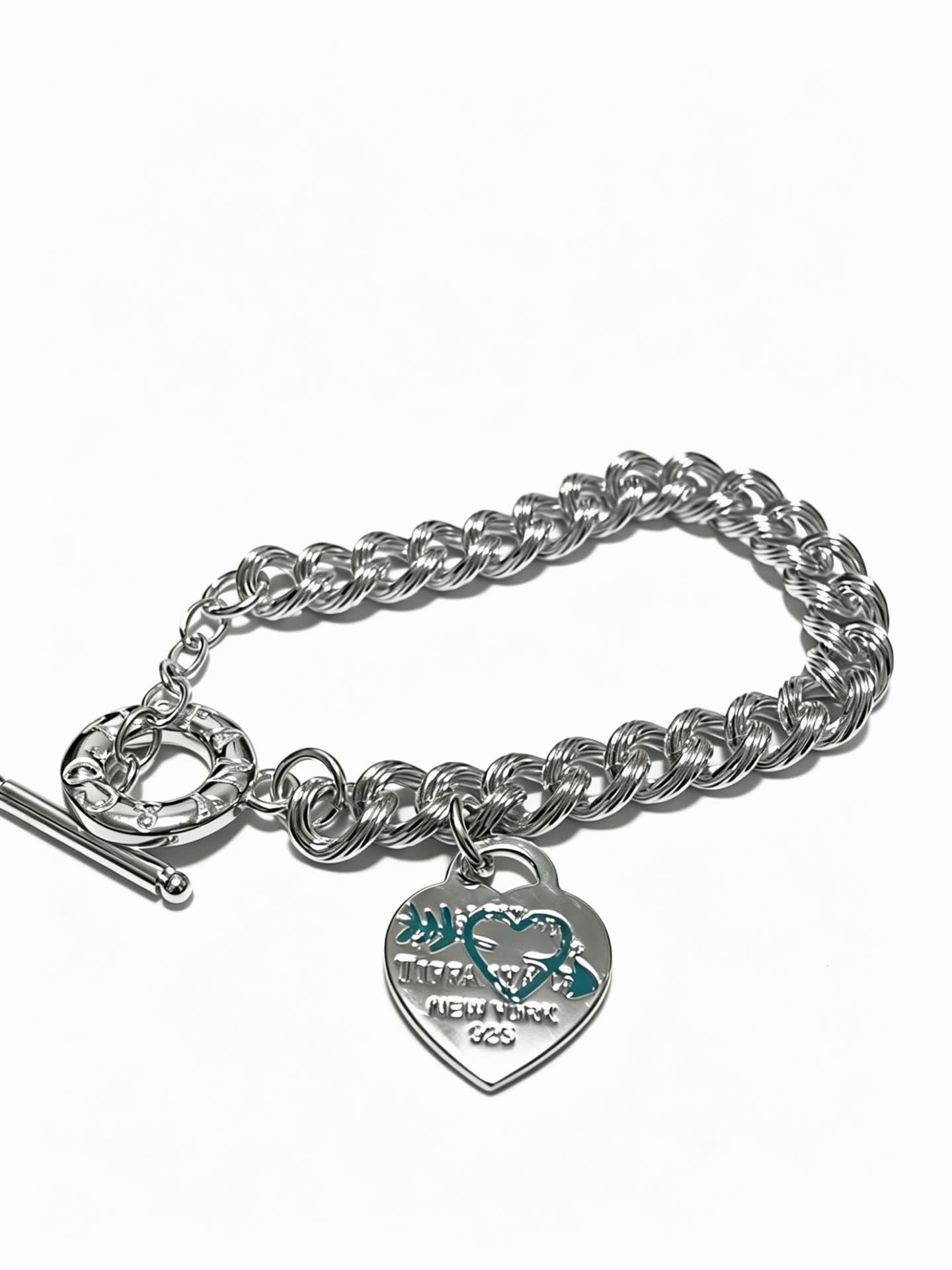 Tiffany & Co. Sterling Silver Heart Tag Bracelet